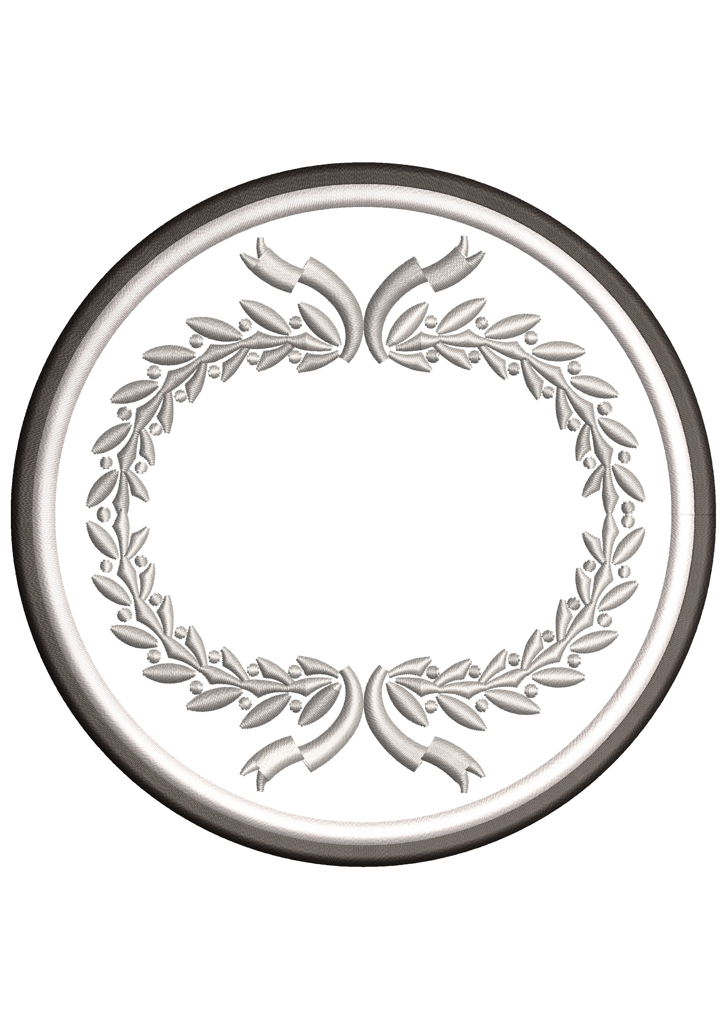 Mirror Round Embroidery Design