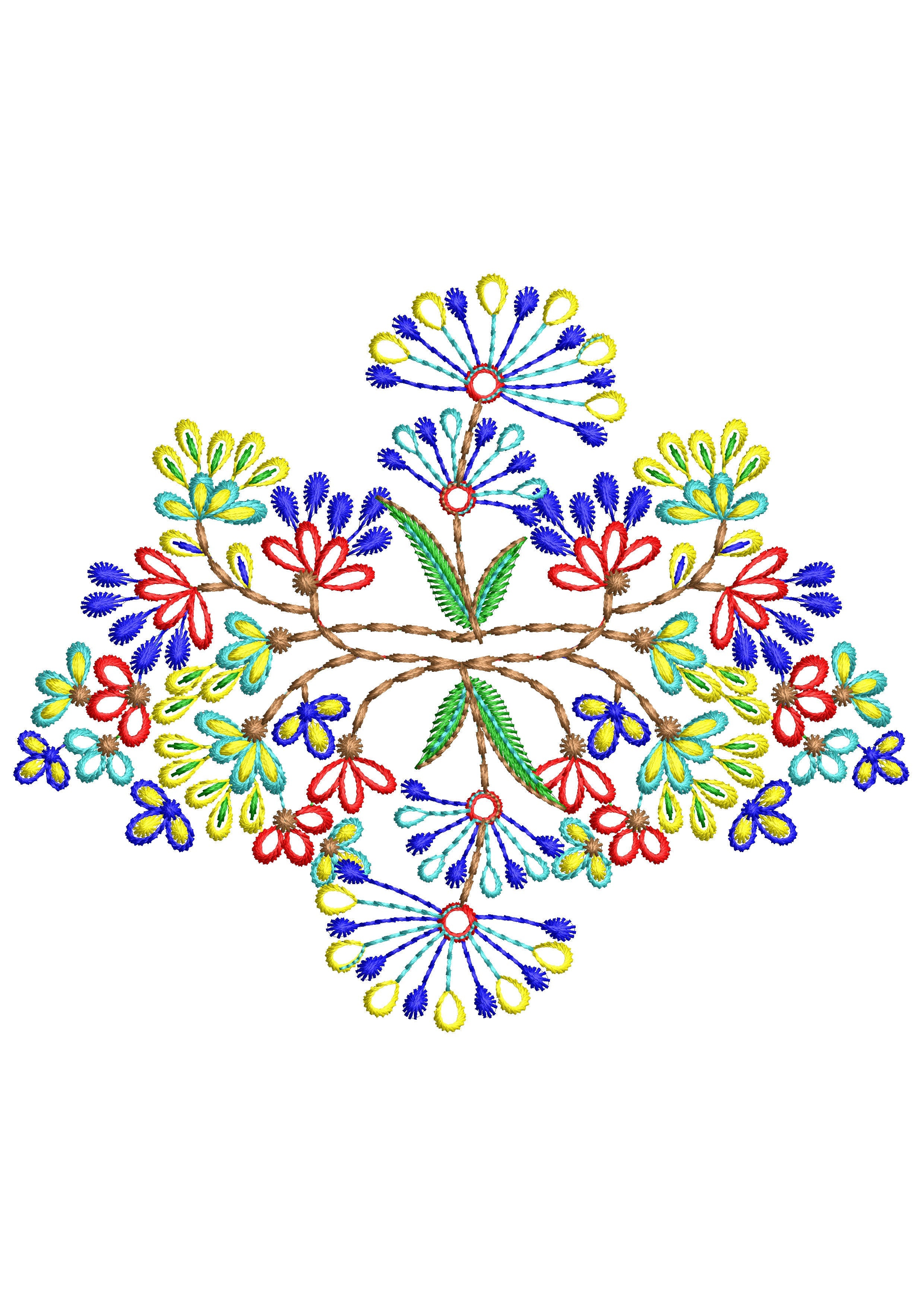 Bushes Multi Embroidery Design