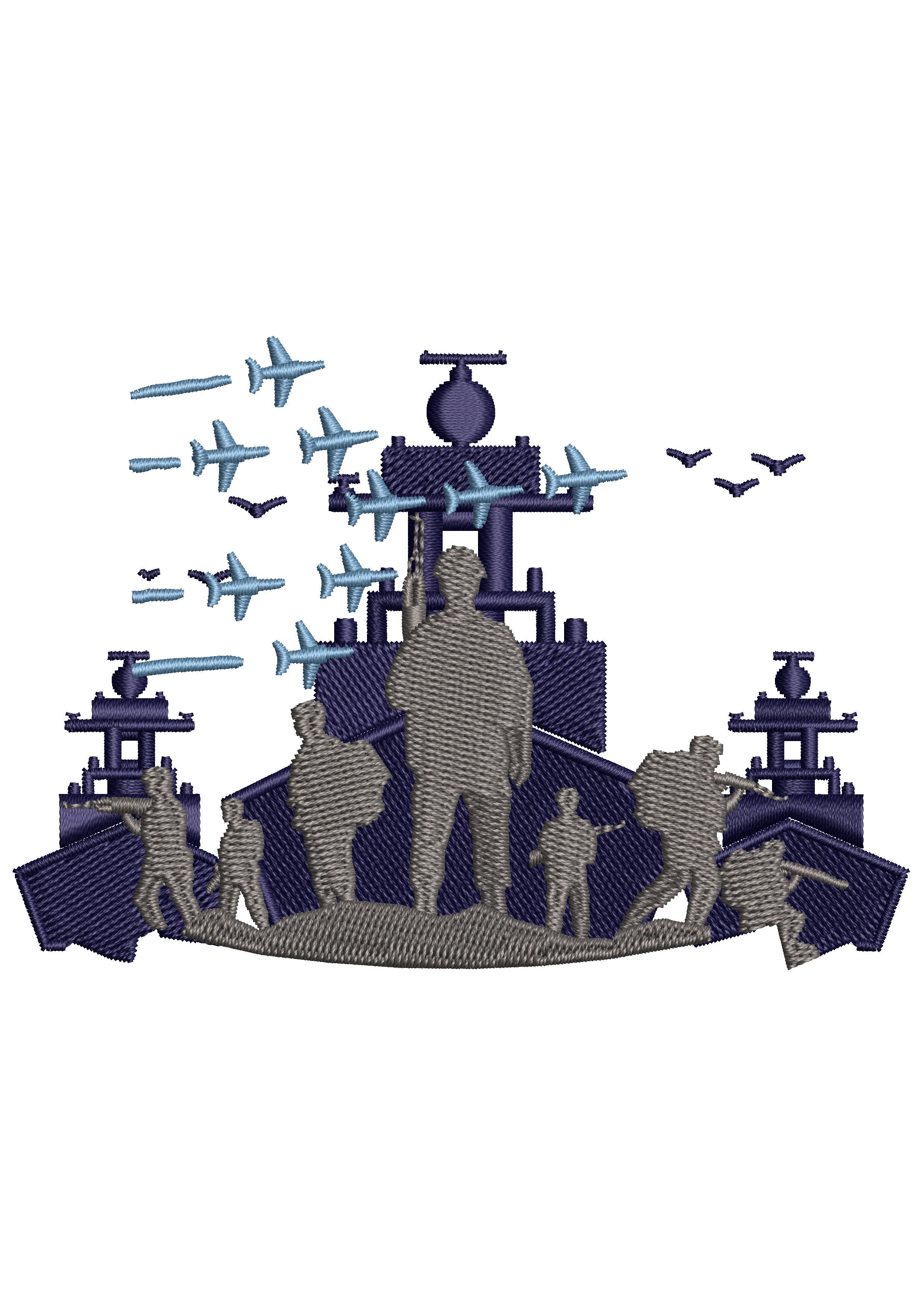 War of Earth Embroidery Design