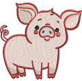 Pig Embroidery Design