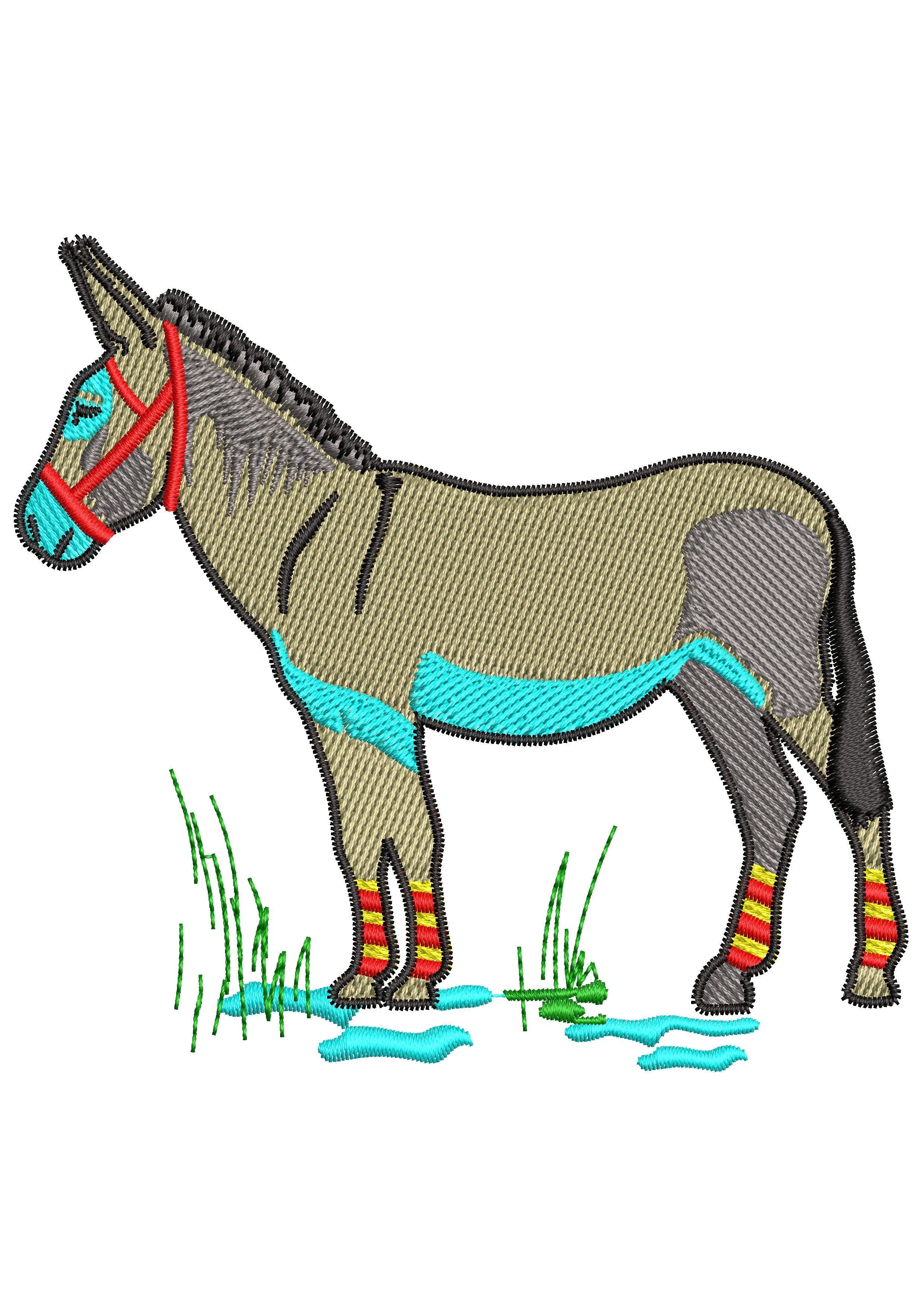Donkey Embroidery Design