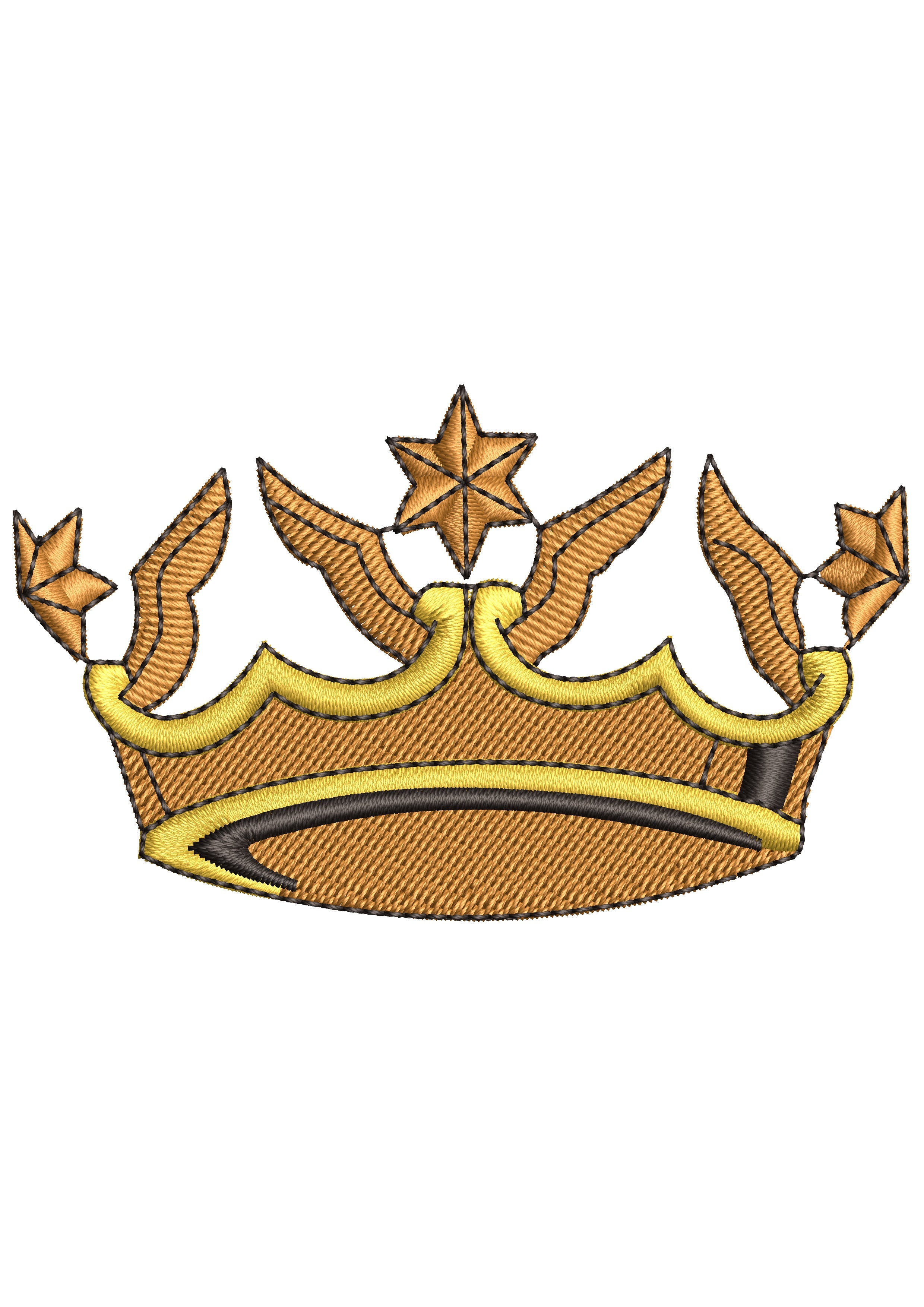 Crown Bird Embroidery Design