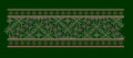 Geometric Jasmine Lattice Border Embroidery Design