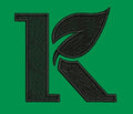 Letter K Leaf Embroidery Design