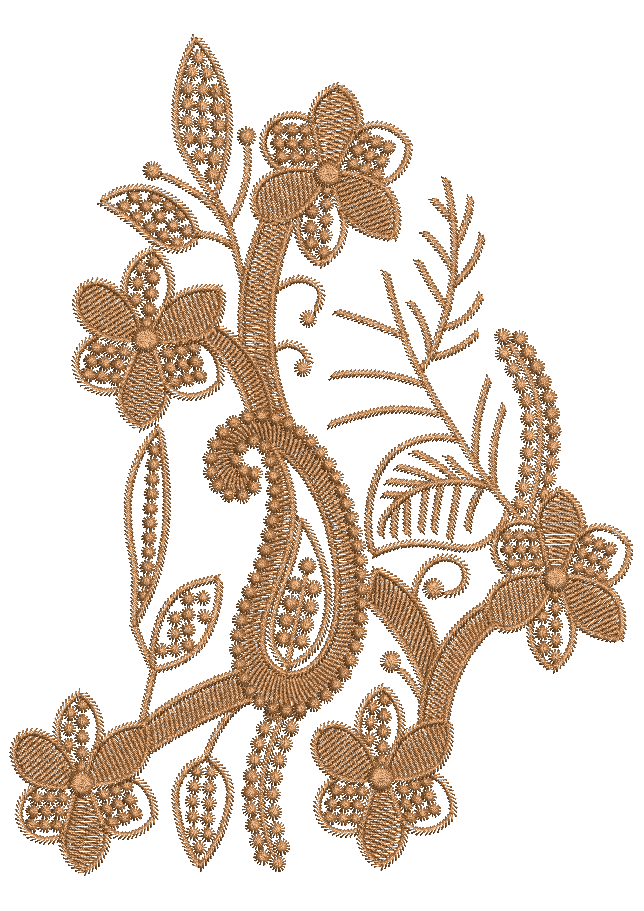 Star Spiral Embroidery Design