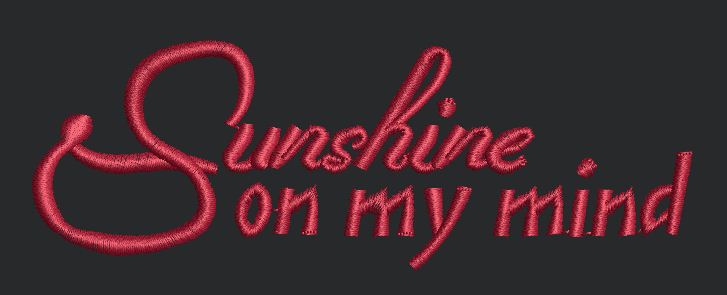 Sunshine on My Mind Embroidery Design