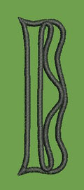 Script Letter Decorative Monogram Embroidery Design