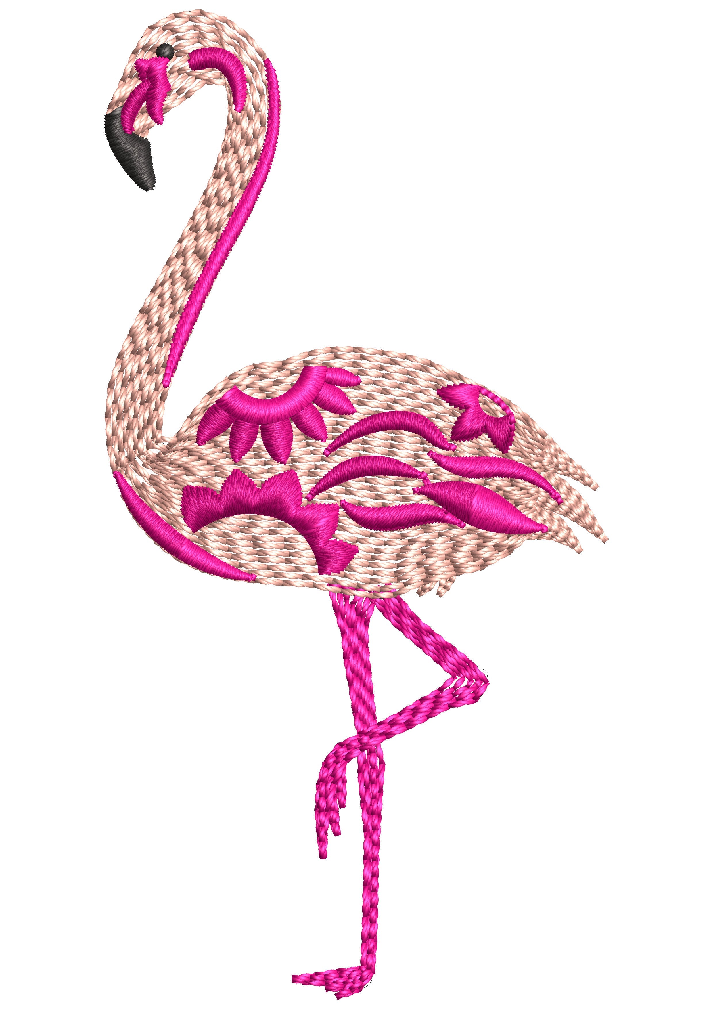 Bird Long Legs Embroidery Design