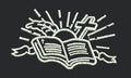 Radiant Bible and Cross Emblem Embroidery Design