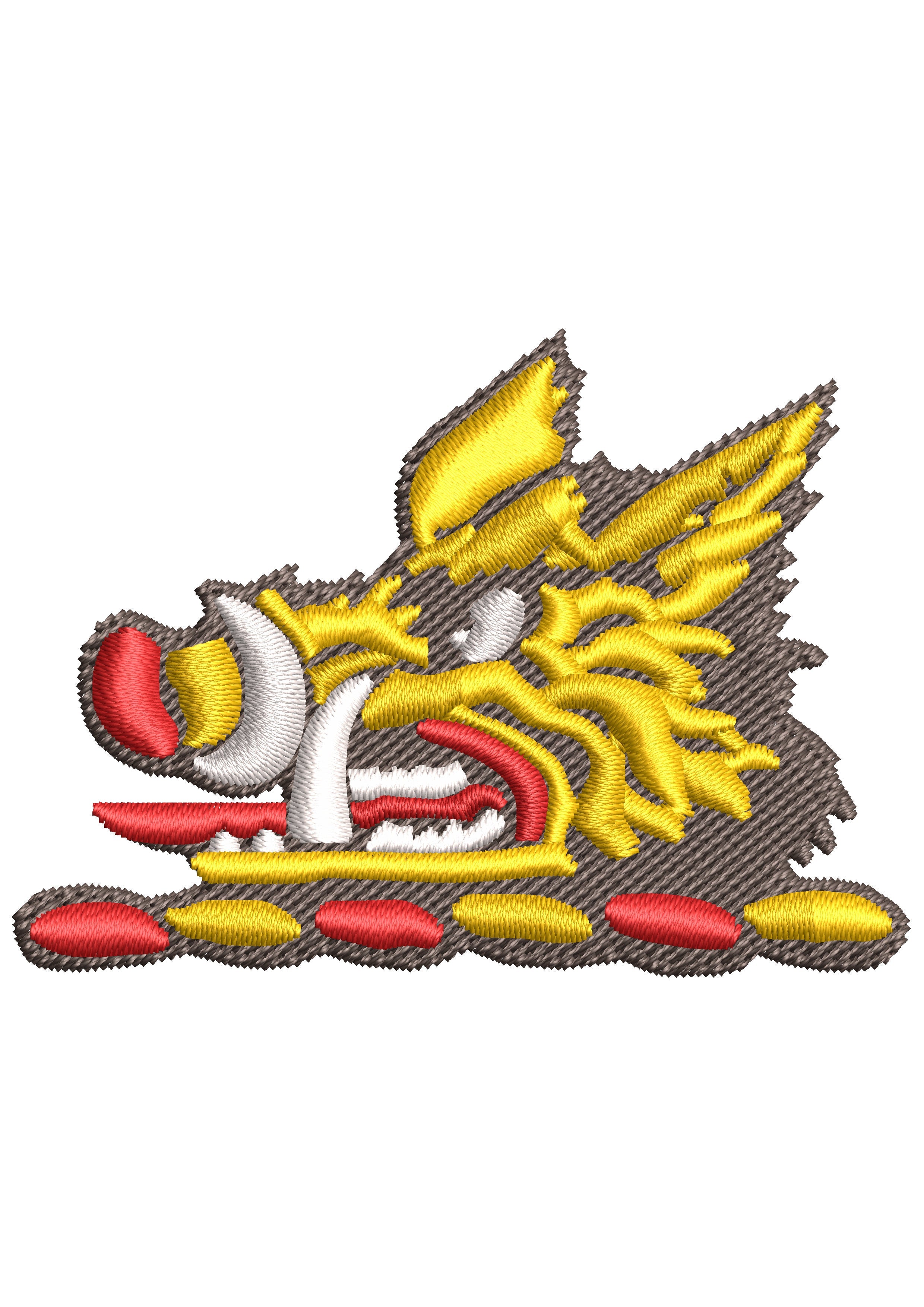 Pig Head Embroidery Design