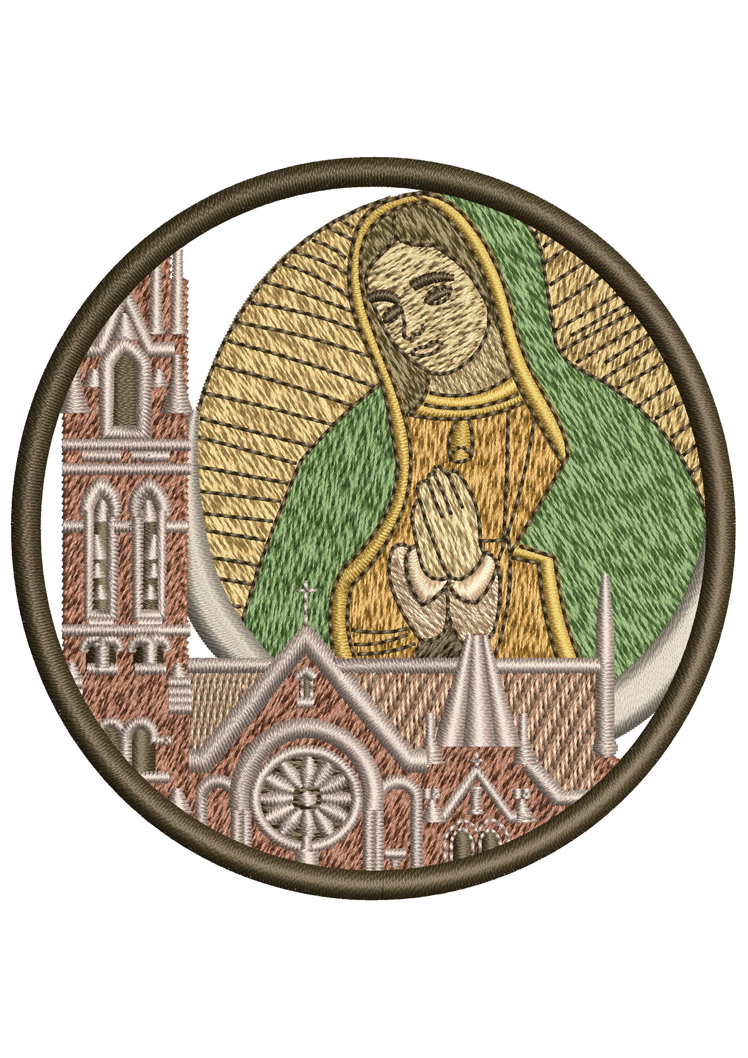 Pray God Embroidery Design
