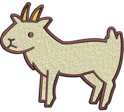 Goat Embroidery Design