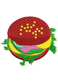 Hamburger Embroidery Design