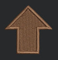 Brown Upward Arrow Embroidery Design