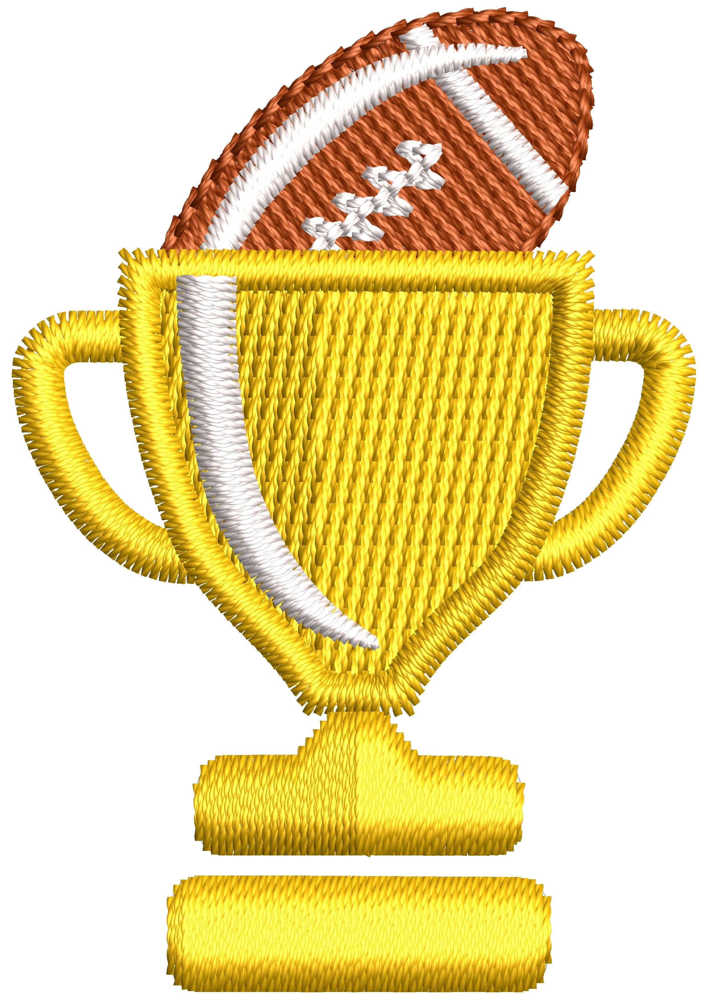Troffy With Ball Embroidery Design