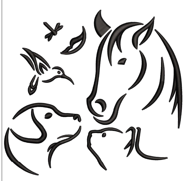 Animal Embroidery Design