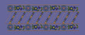 Diagonal Floral Trellis Border Embroidery Design