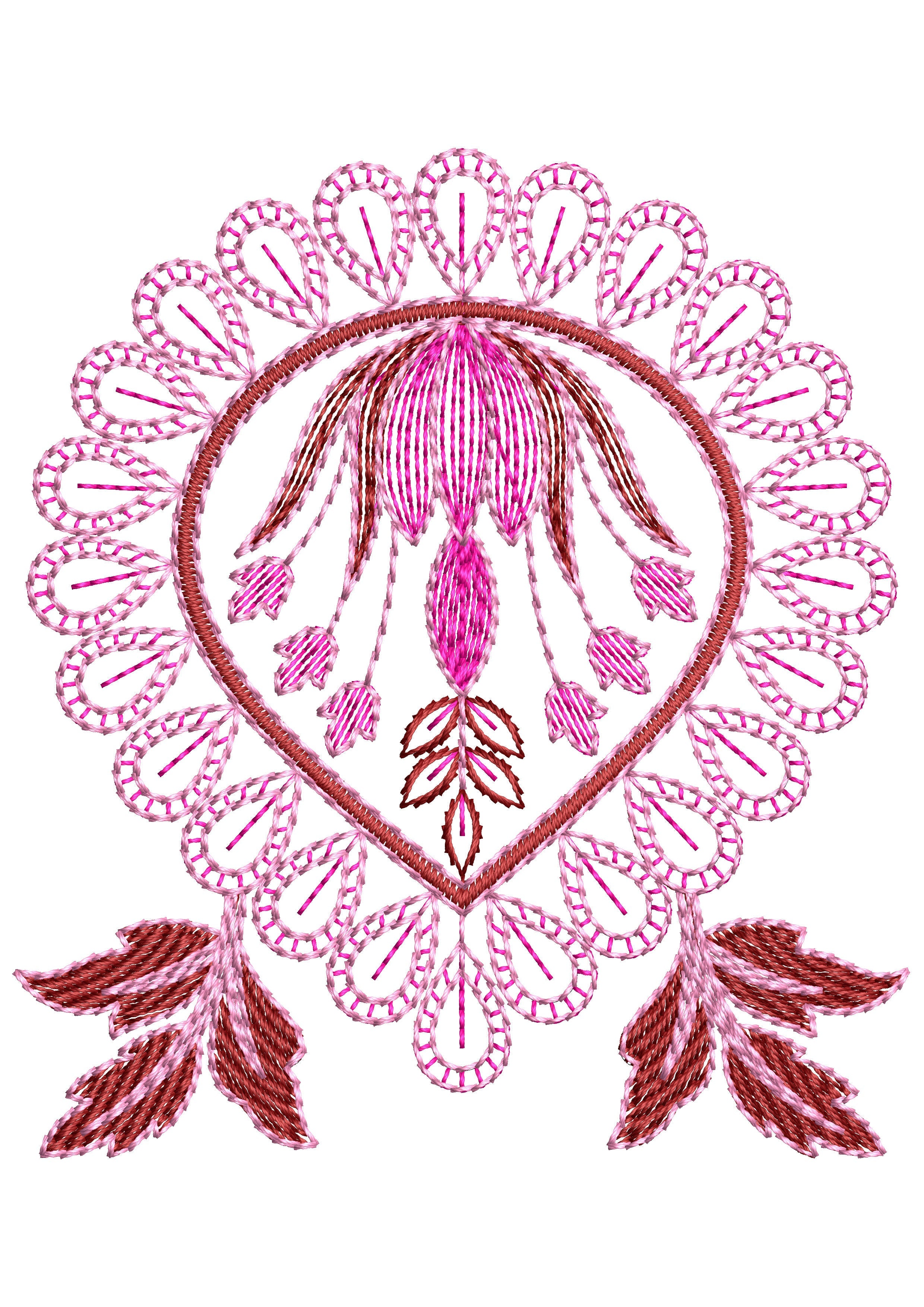 Stitch Art Symmetry Embroidery Design