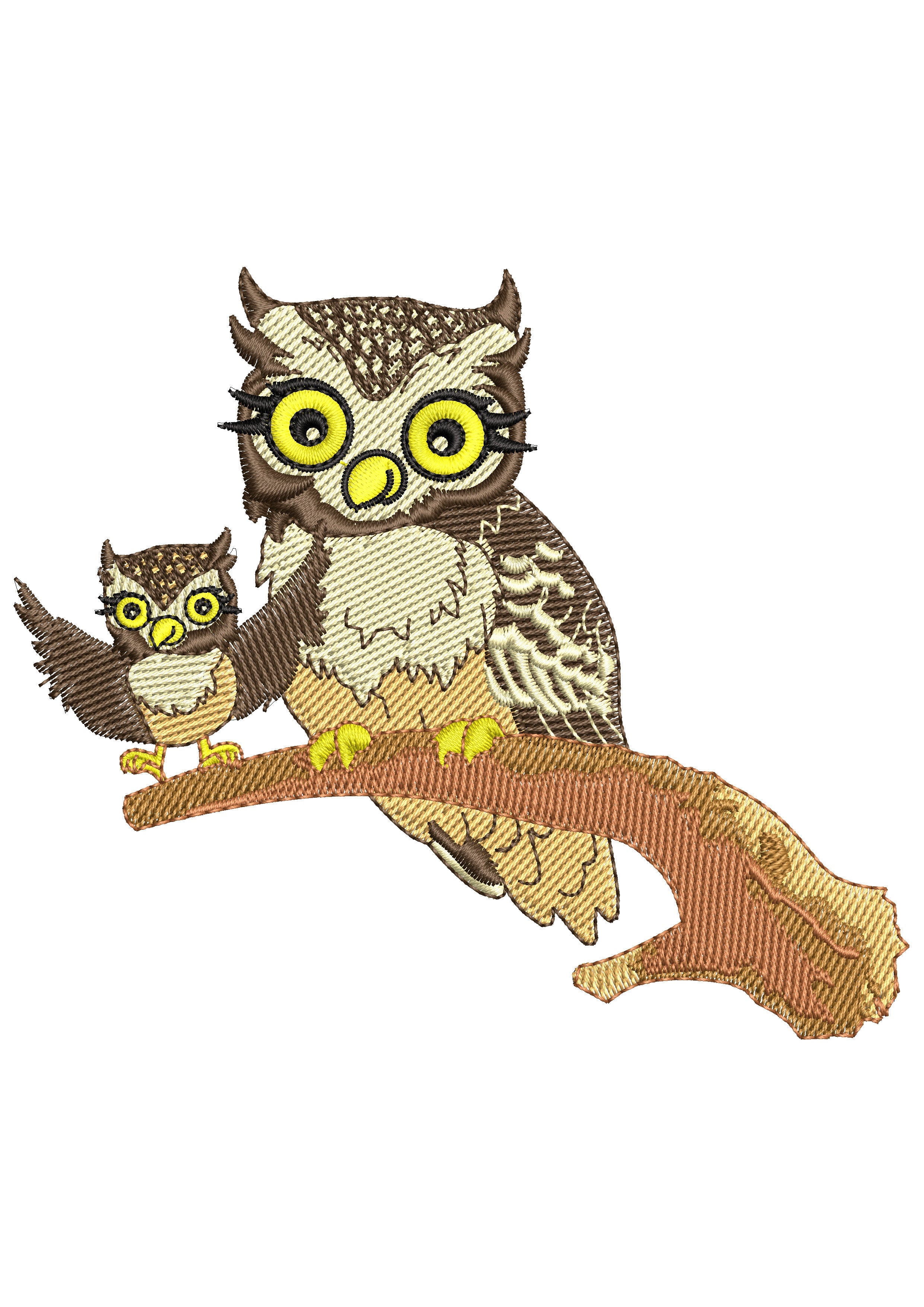 Owl with Tiny Embroidery Design