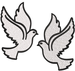 Pigeons Embroidery Design