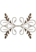 Leafy Line Embroidery Design