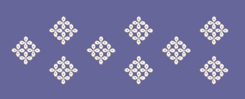 Geometric Buta Pattern Embroidery Design