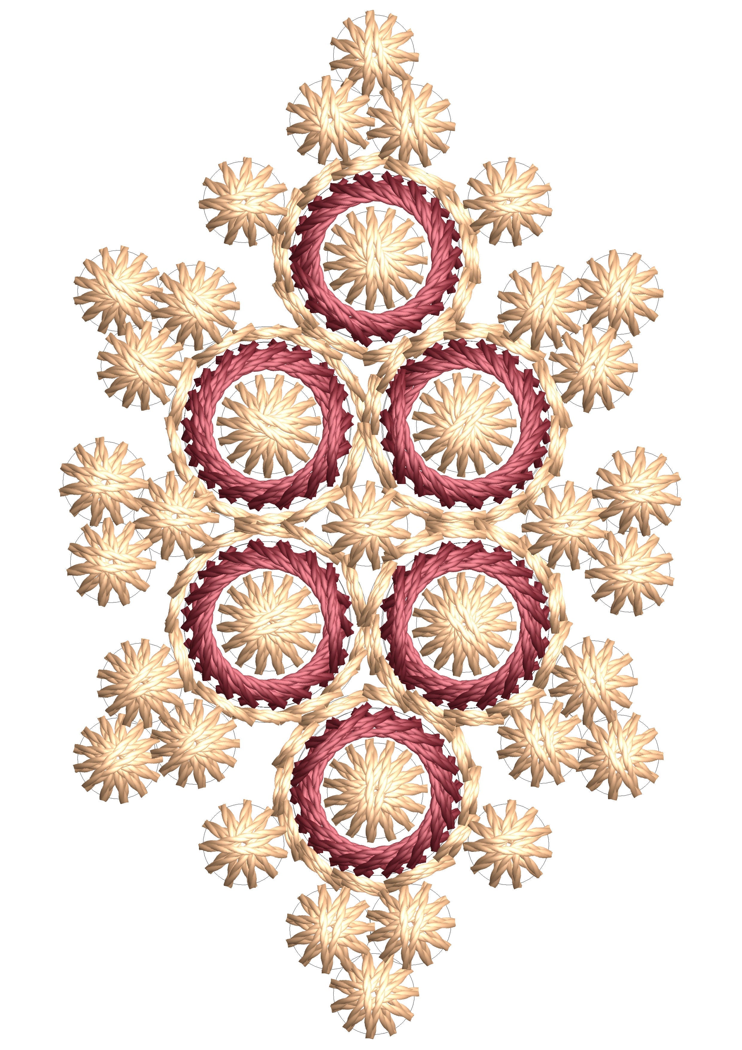 Star Bunch Embroidery Design