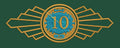 Golden Art Deco Ten Emblem Embroidery Design