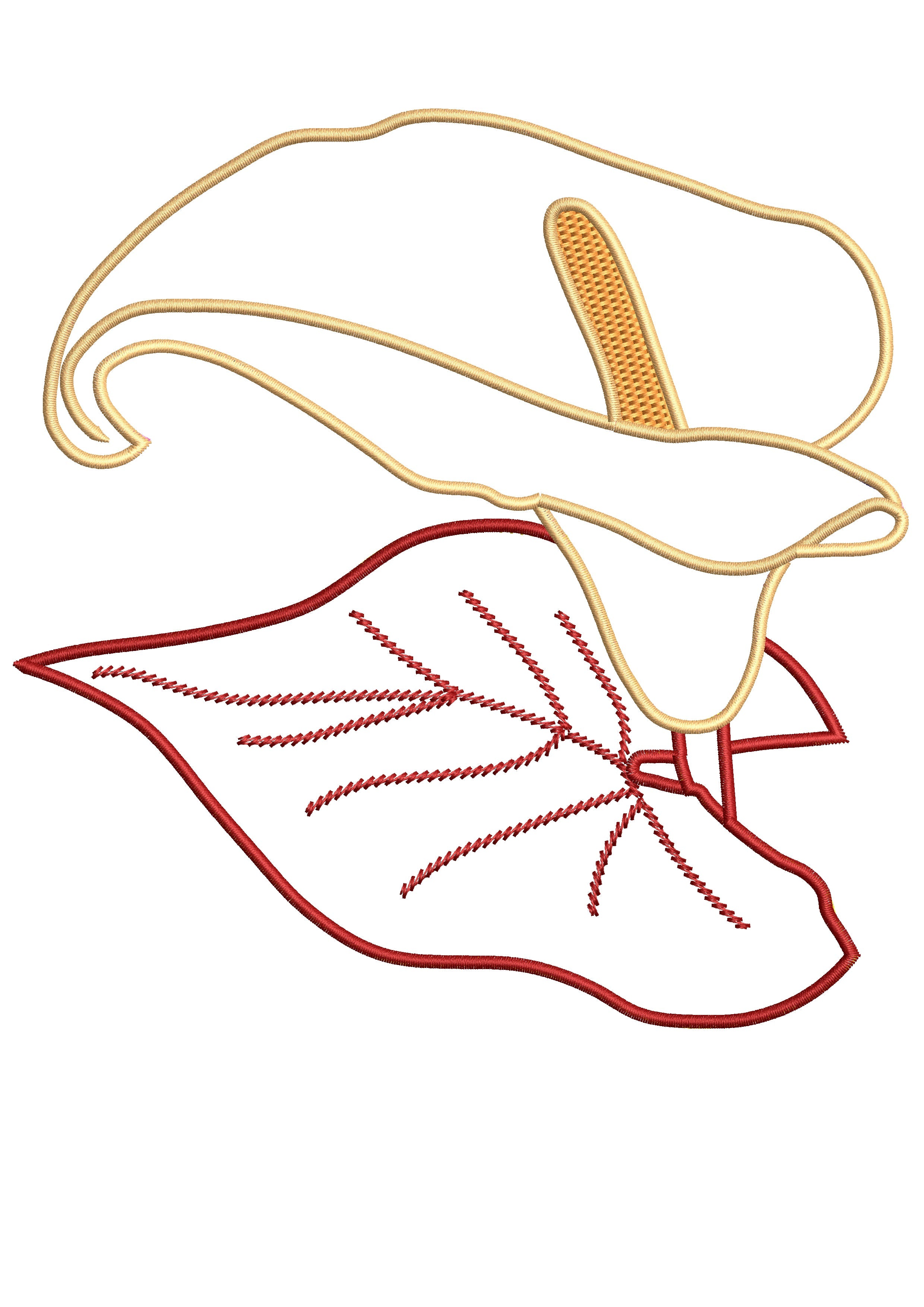 Lily Embroidery Design