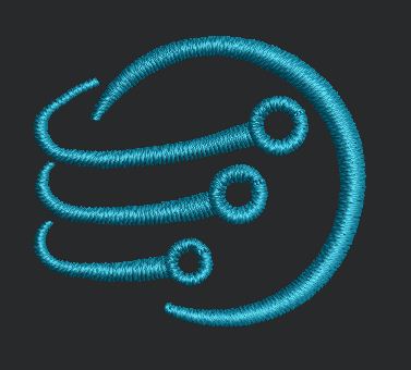 Abstract Swirl Embroidery Design