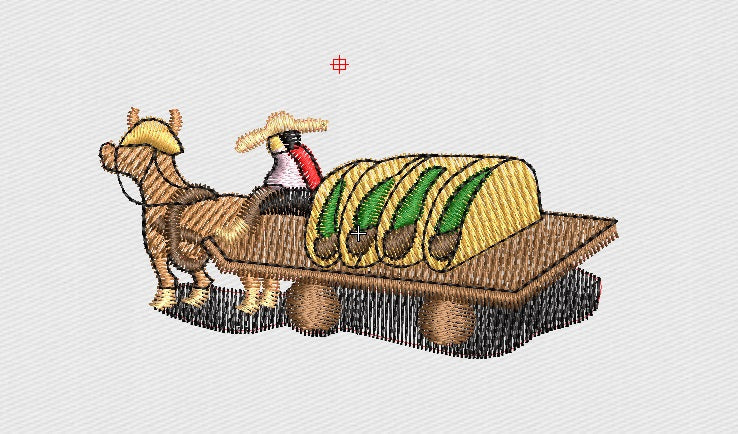 Cart Embroidery Design