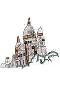 Old Buildings Embroidery Design