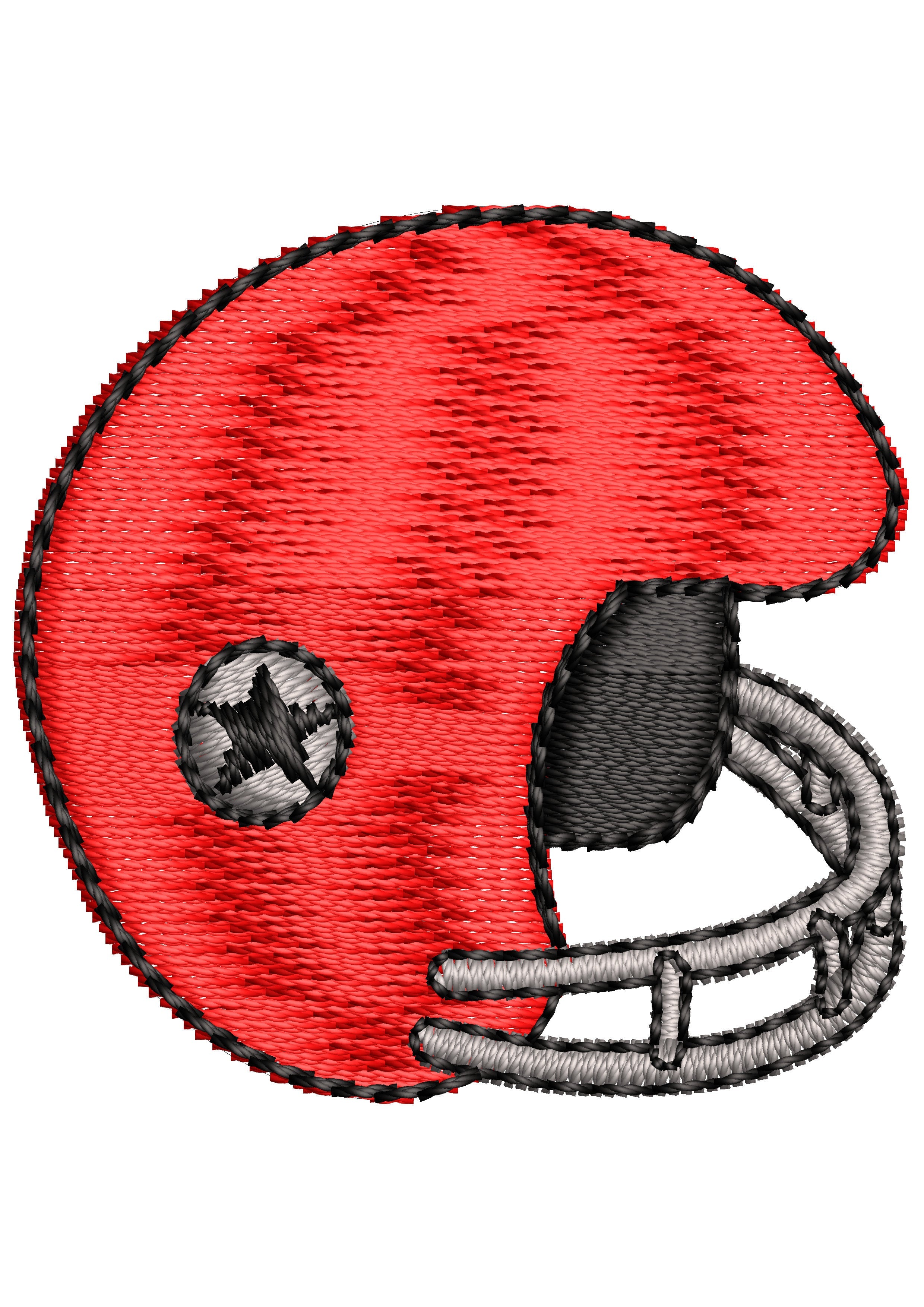 Player Helmet Embroidery Design