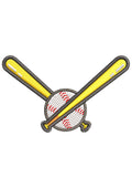 Bat Ball Embroidery Design