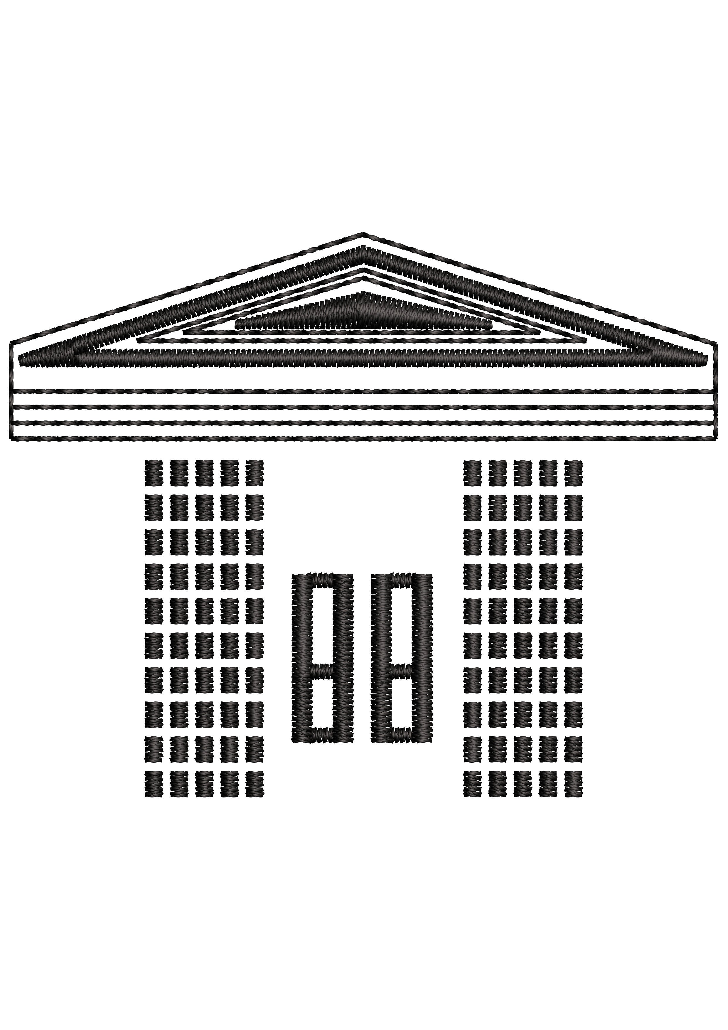 Hut House Embroidery Design