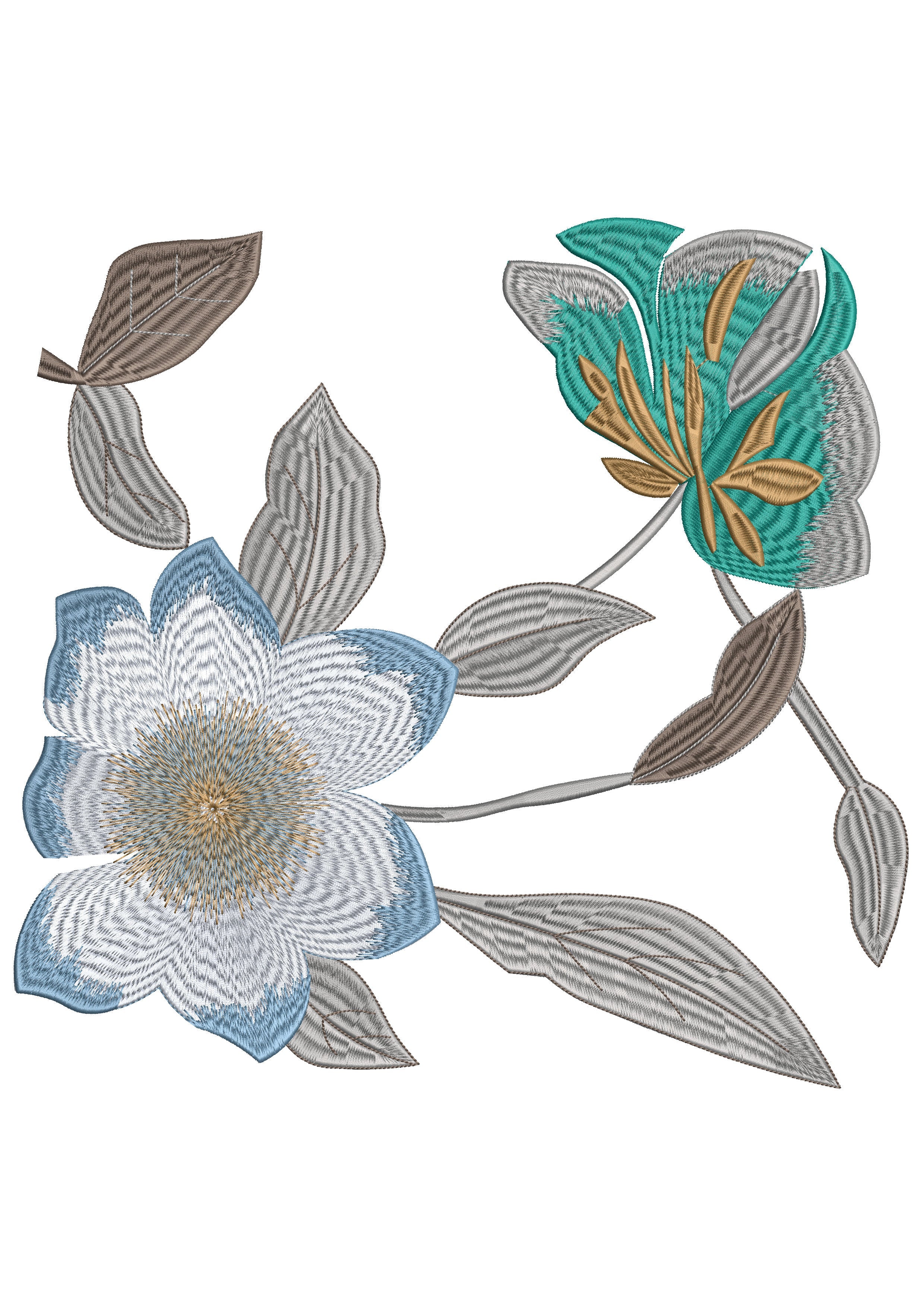 Pillow Gara Stitch Embroidery Design