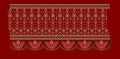 Vertical Floral Stalk Border Embroidery Design