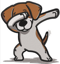 Dog Logo Embroidery Design