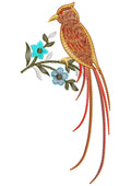 Sparrow Leaf Embroidery Design