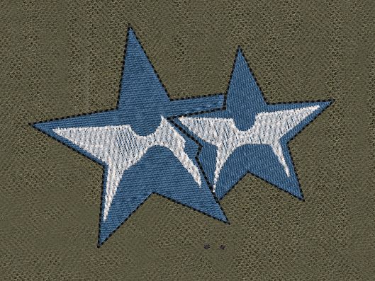 Twinstar Blue Embroidery Design