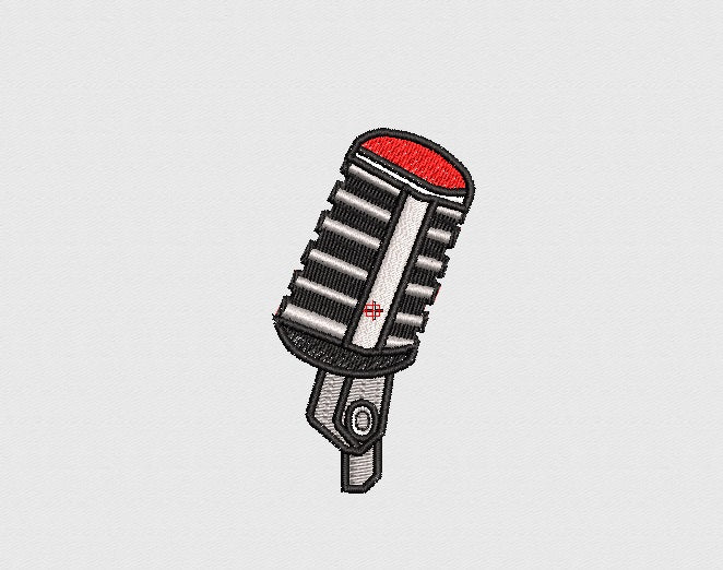 Mic Embroidery Design