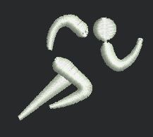 Running Logo Embroidery Design