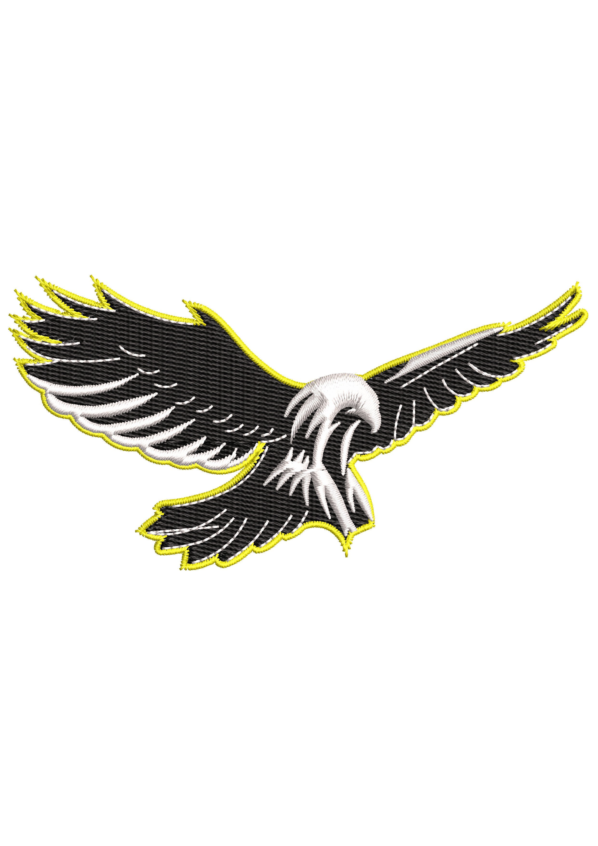 Eagle Fly Embroidery Design