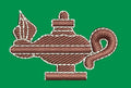 Oil Lamp Embroidery Design
