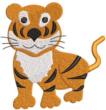 Tigar Baby Embroidery Design