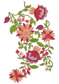 Flower Gara Embroidery Design