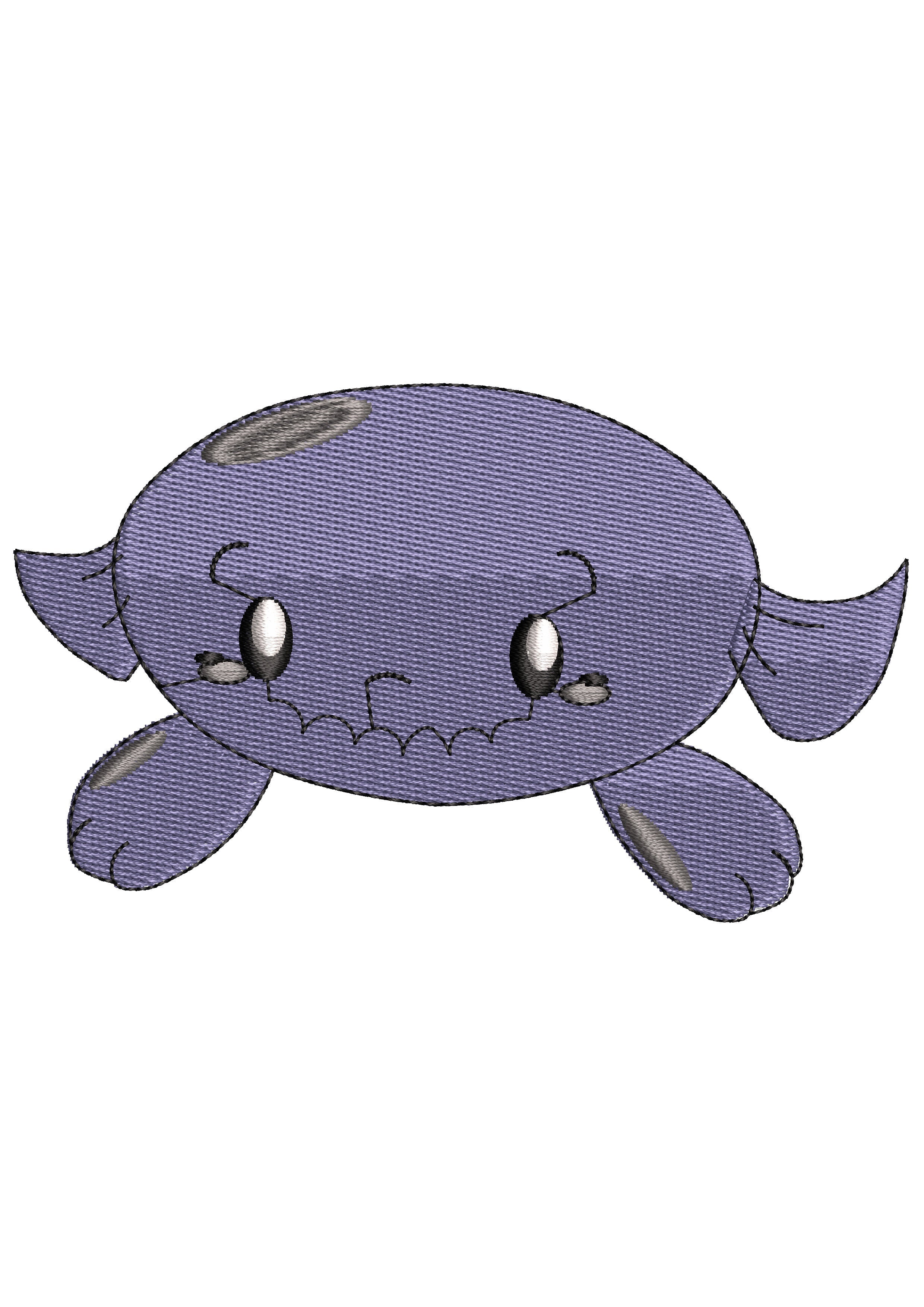 Cartoon Creature Embroidery Design