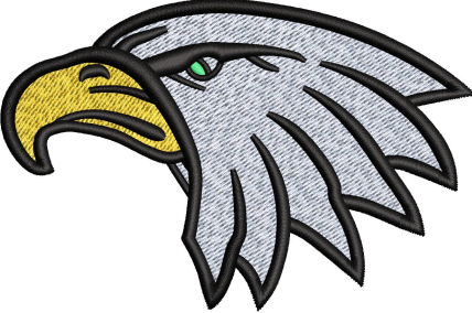 Eagle Face Embroidery Design