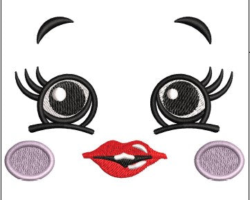 Cat Eyes Embroidery Design