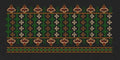 Floral Jacquard Woven Gold and Tin Embroidery Design